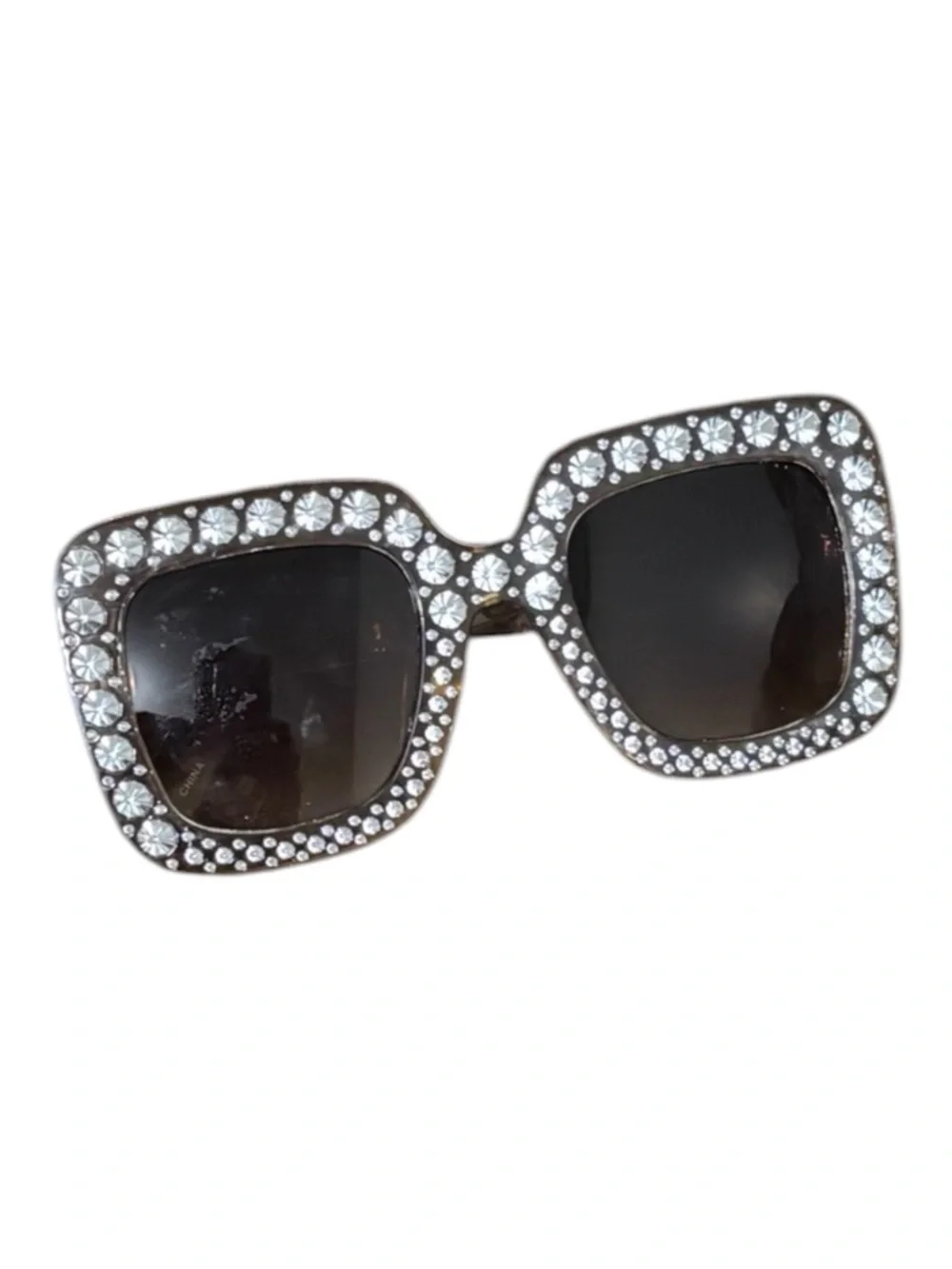 Crystal Square Sunglasses - Women's Black
